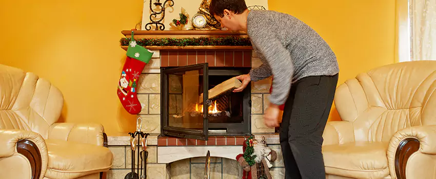 Rusted Metal Fireplace Restoration in Willimantic, Connecticut